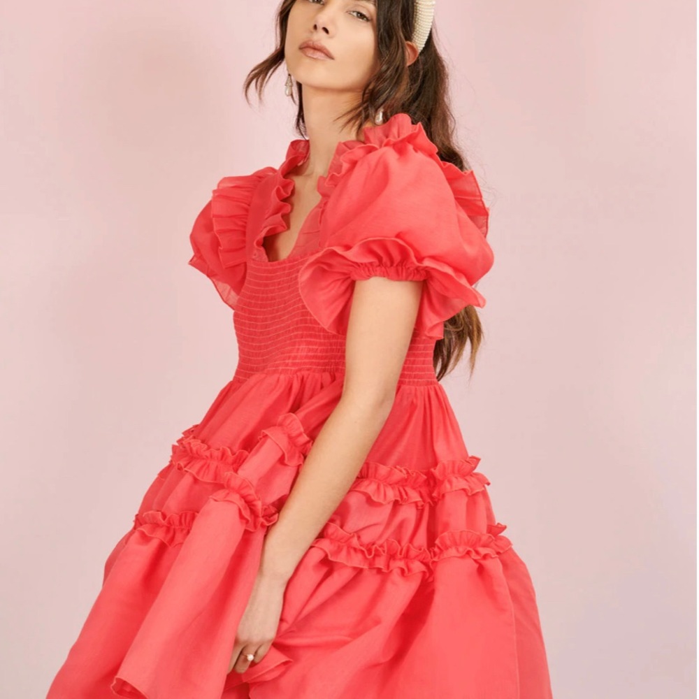 Sister Jane DREAM Coral Ruffle Mini Dress